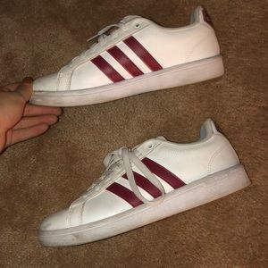 adidas shell toe red stripes